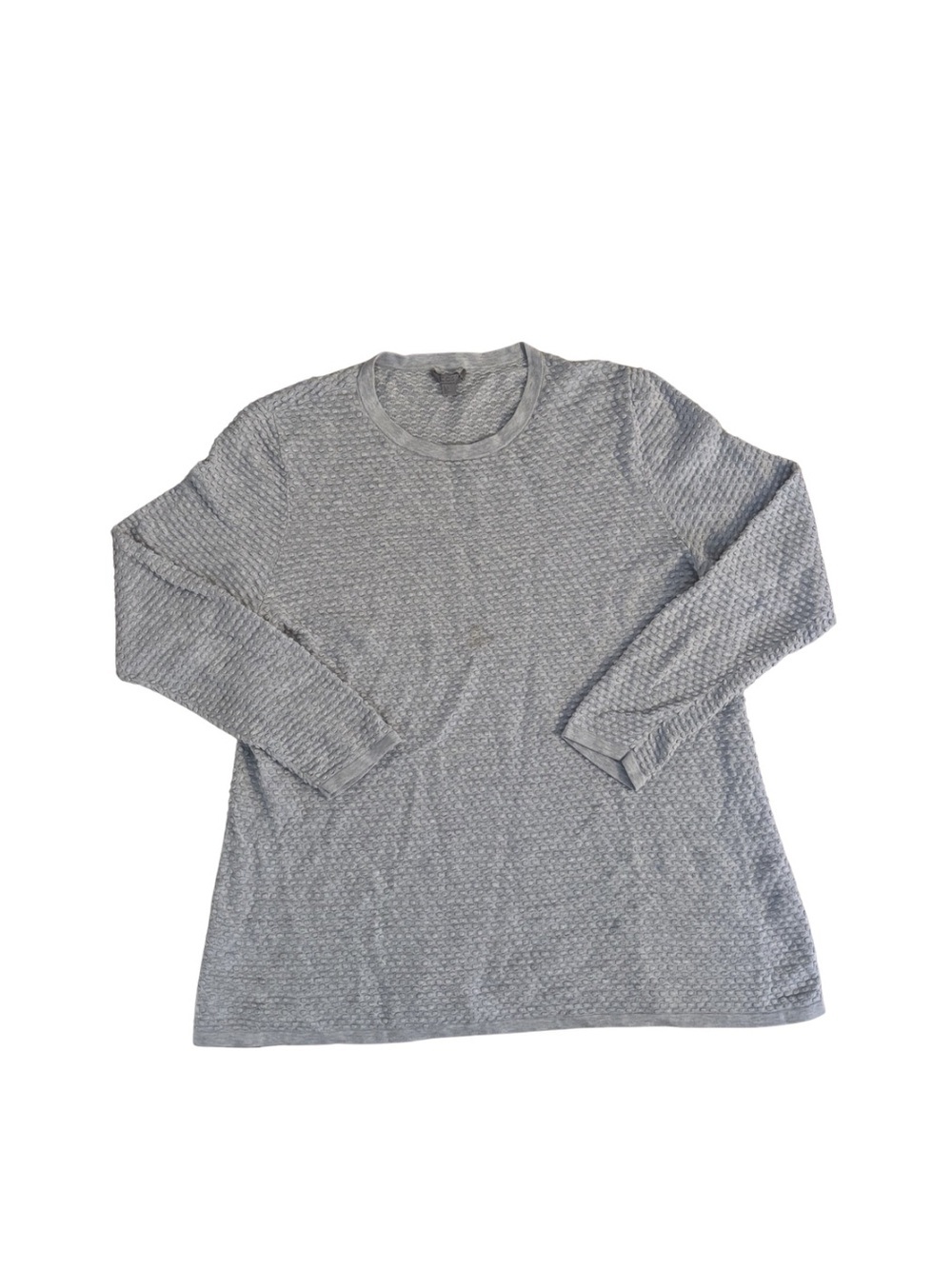 COS Dot Textured Knit Crewneck Sweater Top - Light Gray